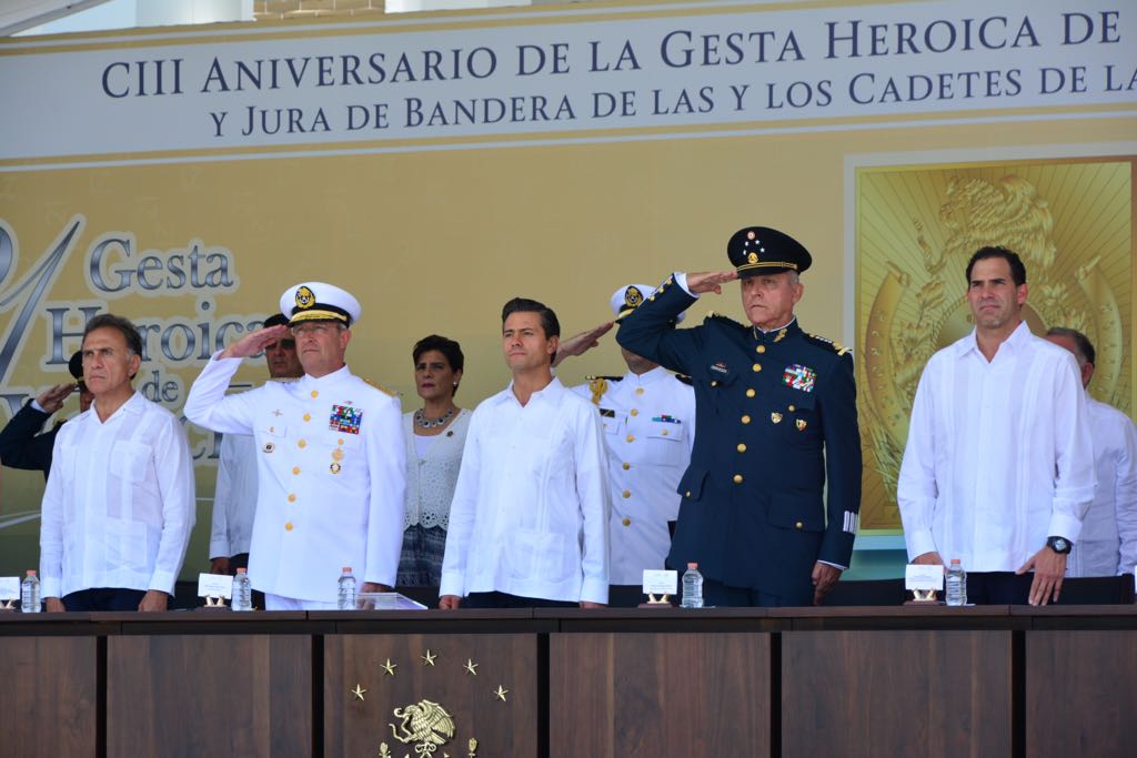 Ceremonia del CIII Aniversario de la  Gesta Heroica del Puerto de Veracruz  del 21 de Abril de 1914