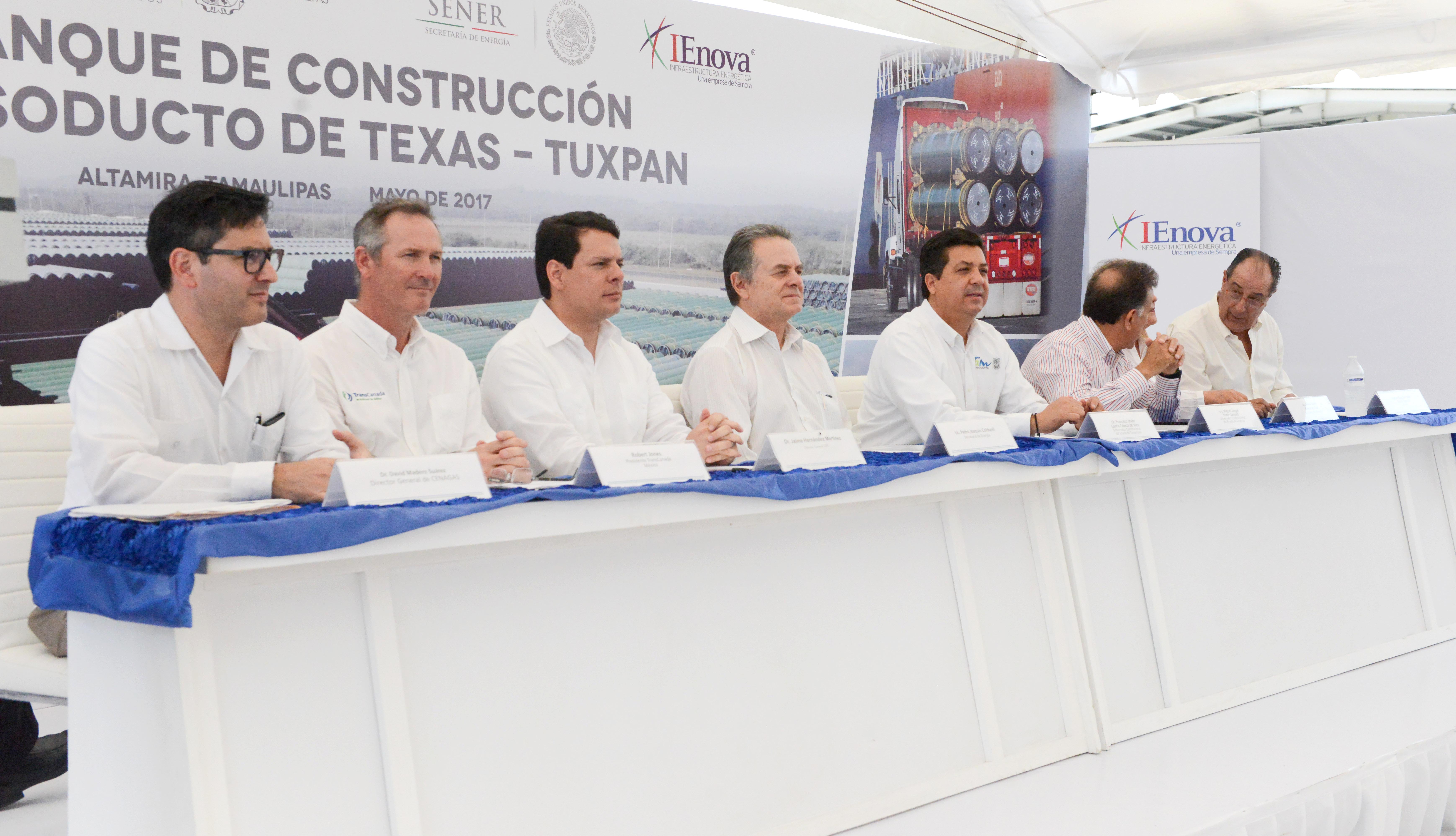 Los Titulares de SENER y CFE junto con los Gobernadores de Tamaulipas y Veracruz, participaron en el arranque de la construcción del gasoducto marino Texas-Tuxpan.