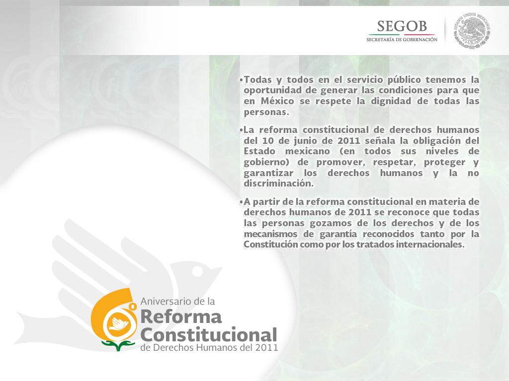 Sexto Aniversario De La Reforma Constitucional De Derechos Humanos Del