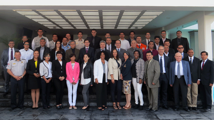 Participantes de la 2da Escuela Regional de Latinoamérica de Gestión de Emergencias Radiológicas y Nucleares - 2017.