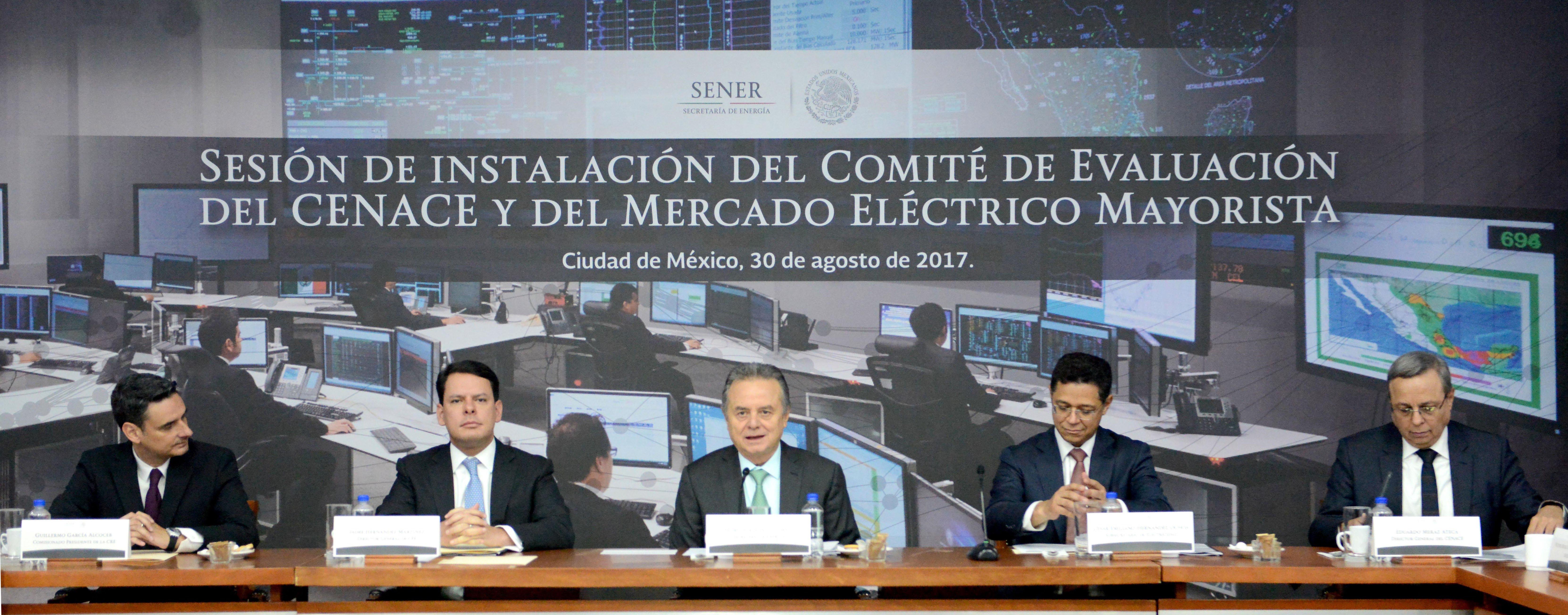 La Secretaría de Energía (SENER) en coordinación con la Comisión Reguladora de Energía (CRE), realizaron hoy la instalación del Comité de Evaluación del Centro Nacional de Control de Energía (CENACE) y del Mercado Eléctrico Mayorista (MEM), de acuerdo a lo que establece la Ley de la Industria Eléctrica que se promulgó el 11 de agosto de 2014.