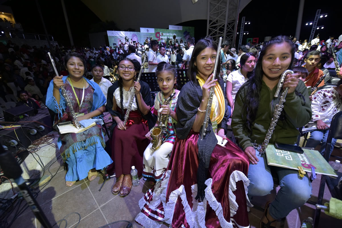 10° Concierto Monumental. Bandas de Viento Infantiles y Juveniles de los Pueblos Indígenas de Oaxaca.