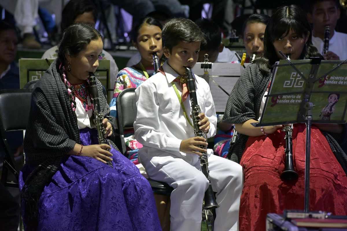 10° Concierto Monumental. Bandas de Viento Infantiles y Juveniles de los Pueblos Indígenas de Oaxaca.