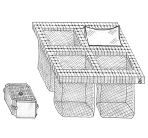 Dibujos de jaulas flotantes de bloques