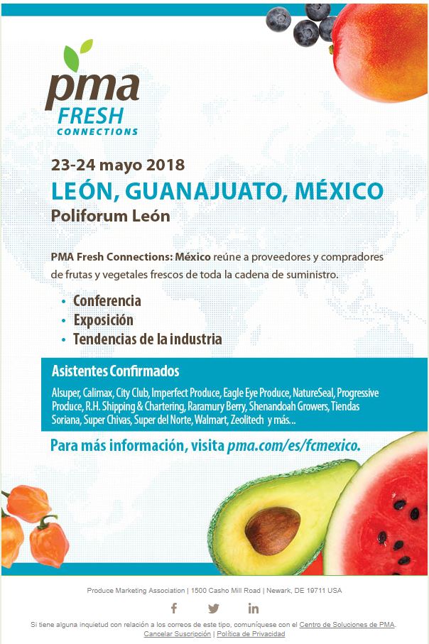 Imagen de promoción del evento Fresh Connetions: México, a realizarse en León, Guanajuato los días 23 y 24 de mayo 2018.
