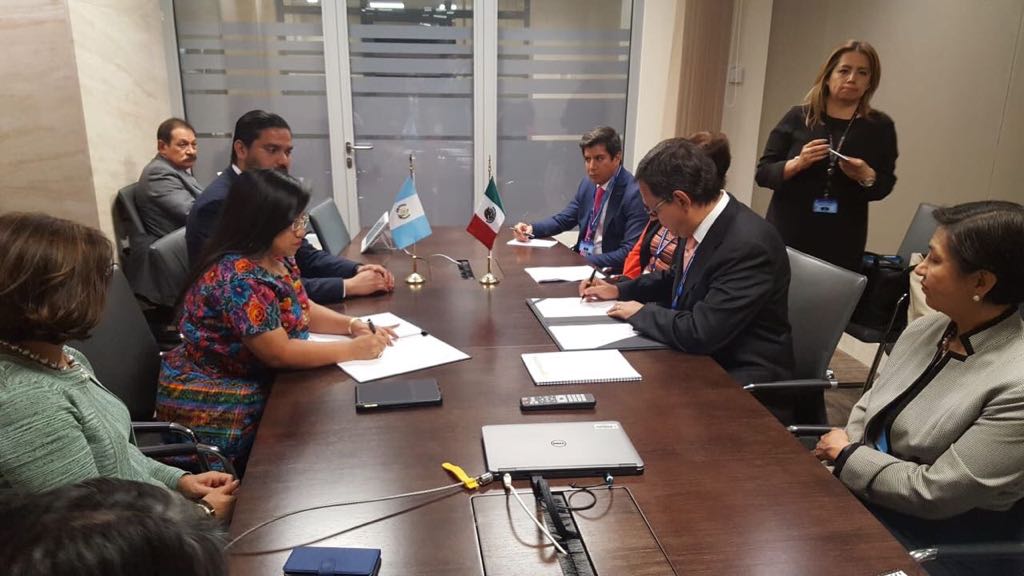 Firma de acuerdo de Cooperación entre México y Guatemala. 
