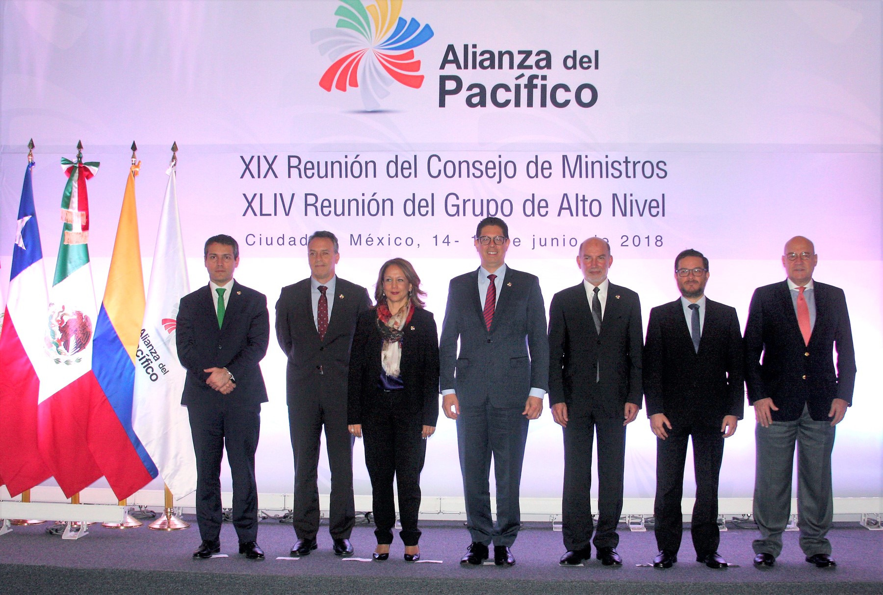 Subsecretario Juan Carlos Baker con sus homólogos de la Alianza del Pacífico