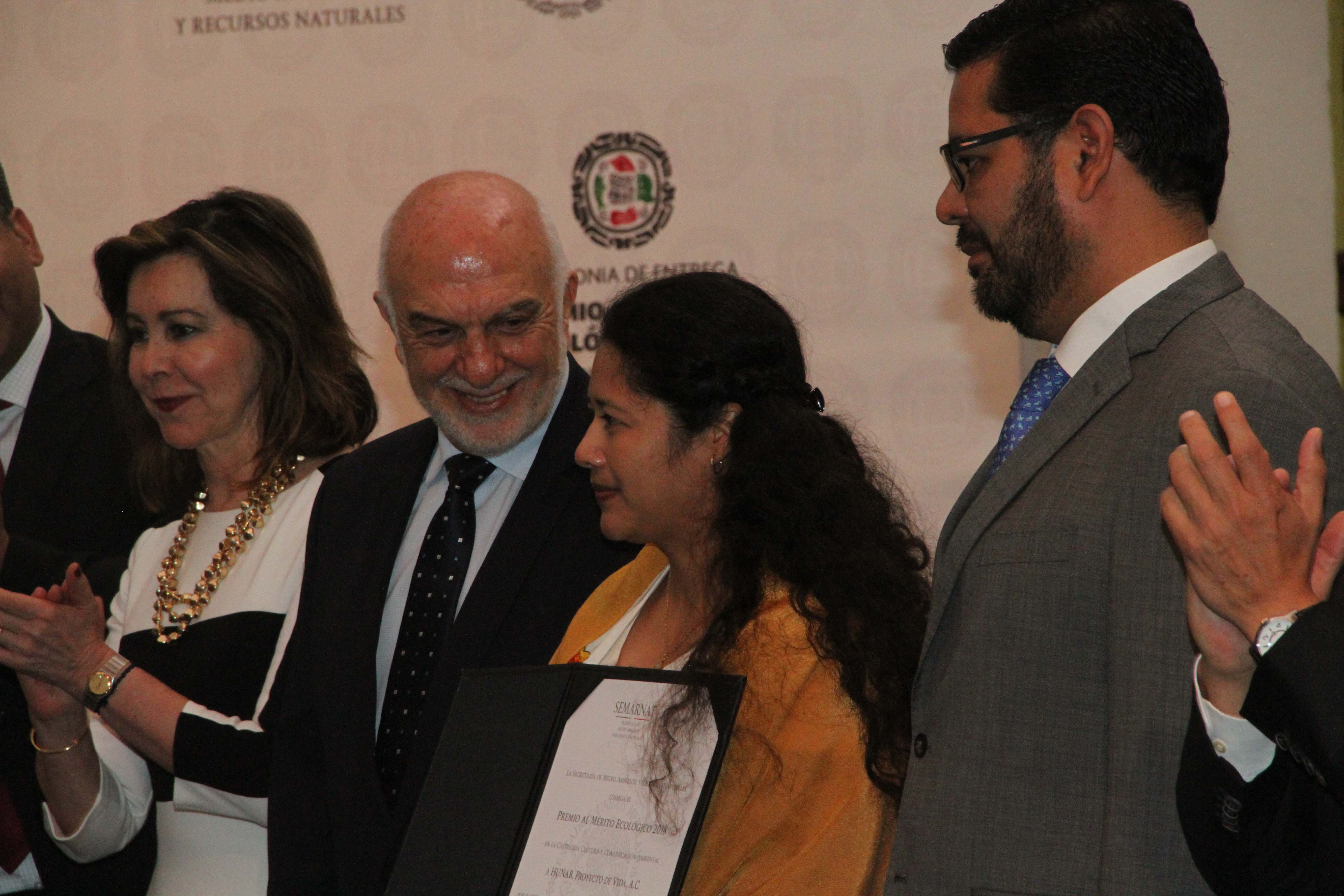 Galardonada con reconocimiento de la vigésima sexta edición del Premio al Mérito Ecológico 2018