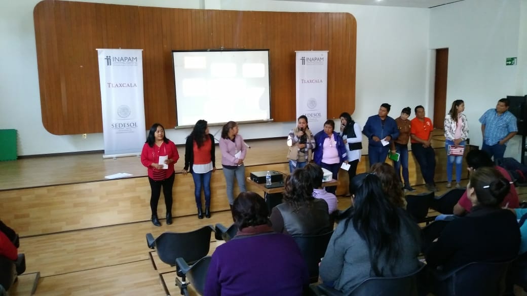 Participantes del curso, cuidados paliativos para personas mayores, impartido en Inapam Tlaxcala. 
