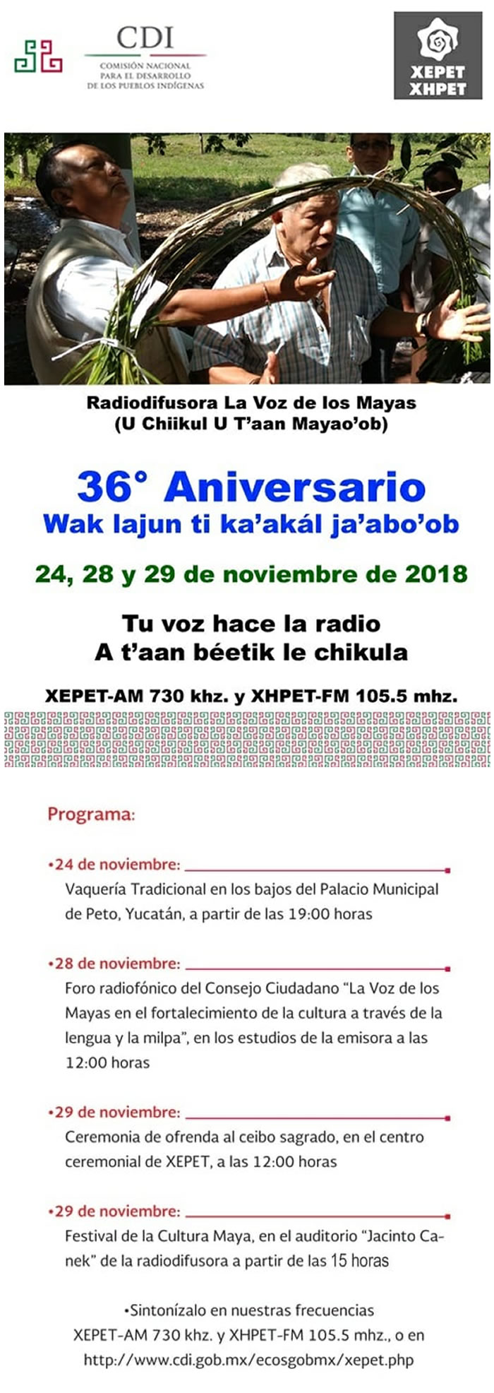 36 Aniversario de la radiodifusora XEPET/XHPET La Voz de los Mayas.