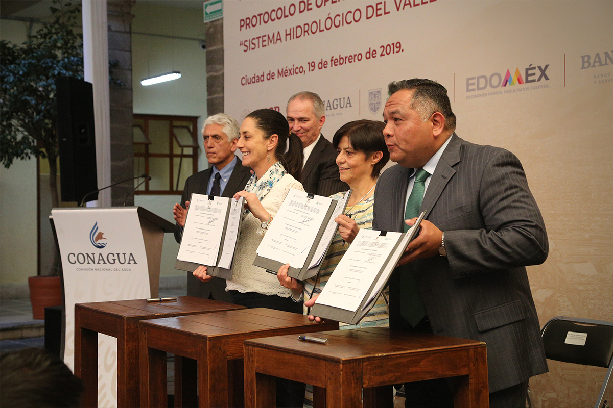 Conagua, Gobierno de la Ciudad de México y la CAEM firman el Acta de la Quincuagésima Tercera Sesión Ordinaria del Comité Técnico del Fideicomiso 1928 “Para Apoyar el Proyecto de Saneamiento del Valle de México”