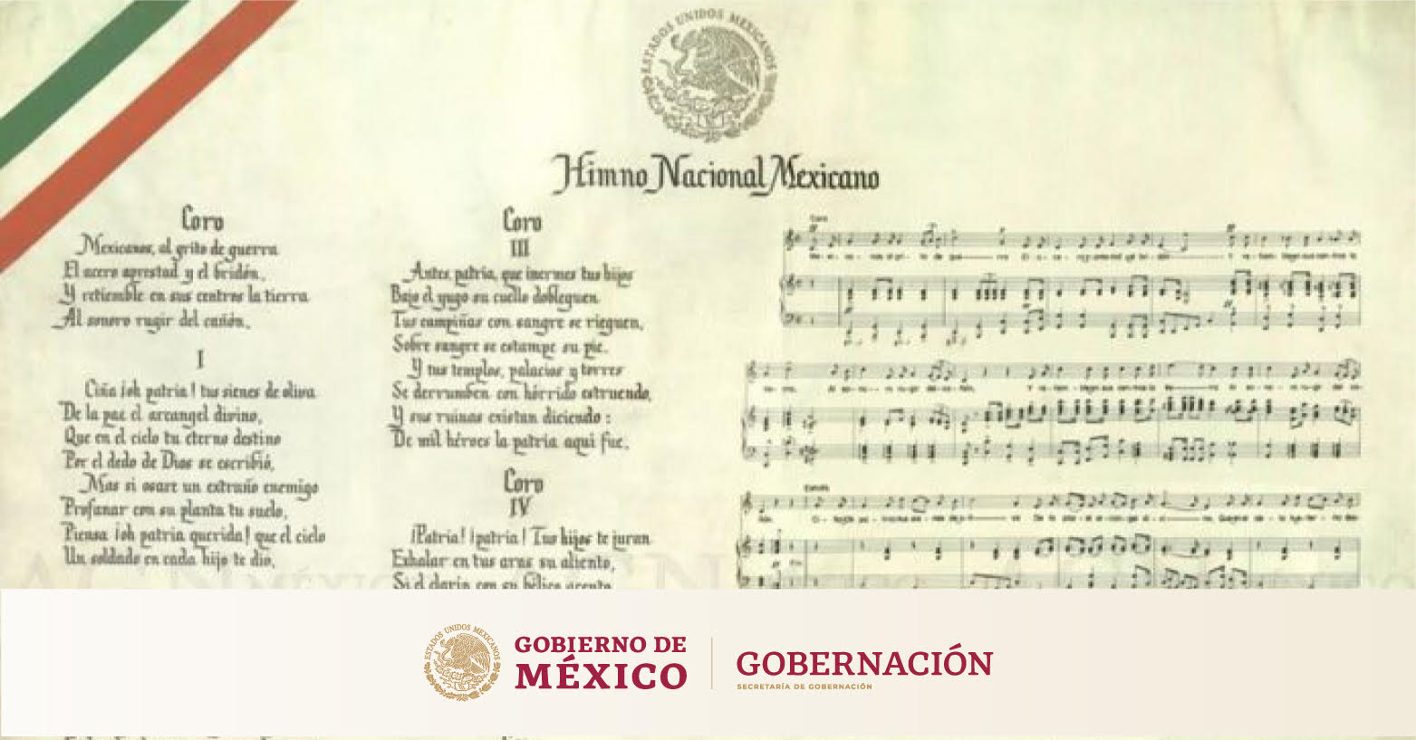 20 de octubre: 76º Aniversario de la promulgación del Decreto por el que se  establece el Himno Nacional Mexicano | Secretaría de Gobernación | Gobierno  | gob.mx