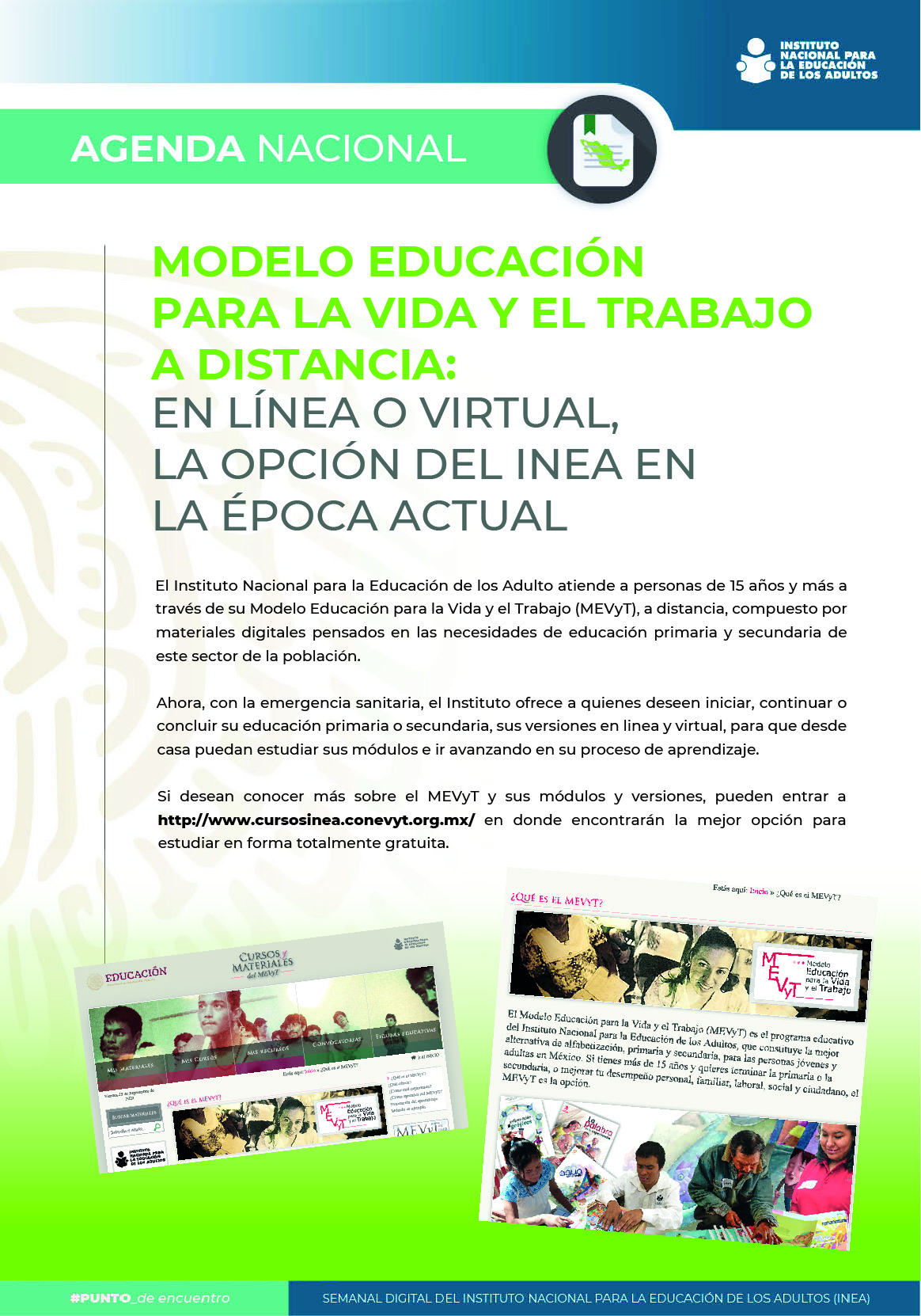 Modelo Educación para la Vida y el Trabajo a distancia en línea o virtual,  la opción del INEA en la época actual | Instituto Nacional para la Educación  de los Adultos |