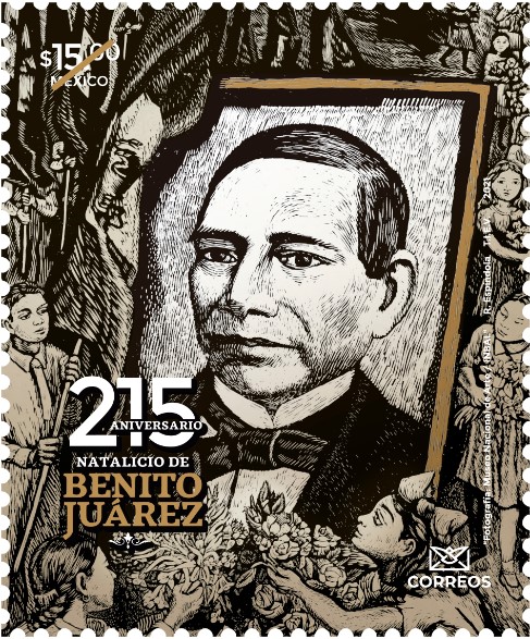 215 Aniversario del Natalicio de Benito Juárez | Servicio Postal Mexicano |  Gobierno 