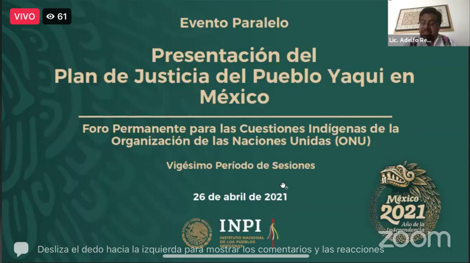 Plan de Justicia para el Pueblo Yaqui resarcirá injusticias cometidas históricamente: INPI.