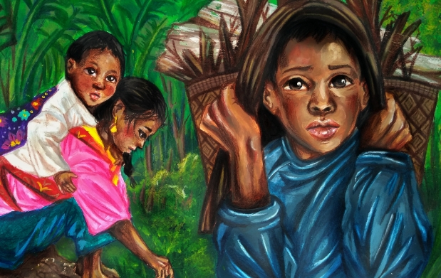INPI. 12 de junio. Día mundial contra el trabajo infantil. Ilustraciones de Selene Díaz Aragón.