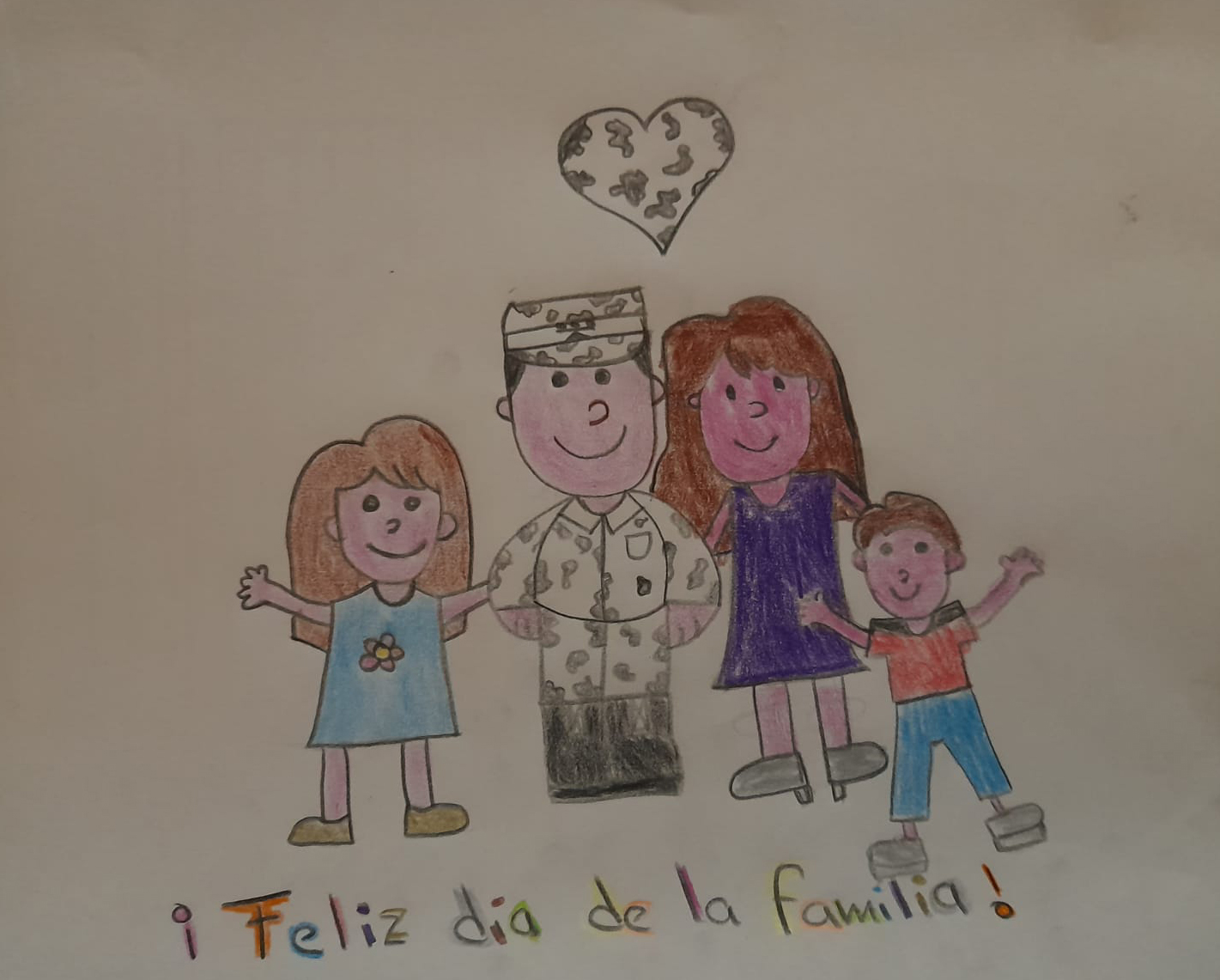 Dibujos enviados por hijas, hijos y familiares de integrantes de la Guardia  Nacional a sus seres queridos por el Día de la Familia 2022 | Guardia  Nacional | Gobierno 