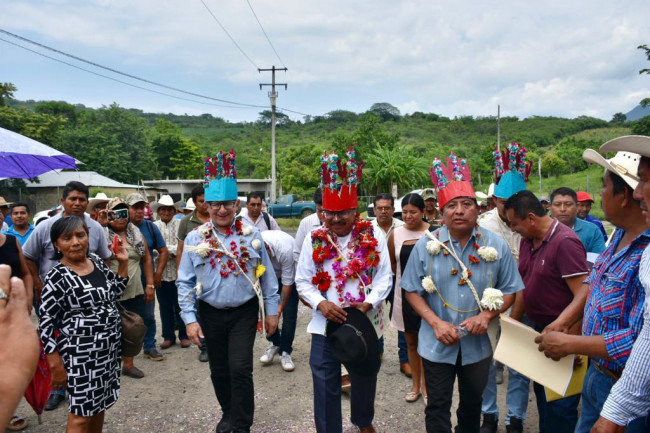 INPI. Gobierno de México retoma sabiduría ancestral de los pueblos indígenas para realizar las obras. Chicontepec, Veracruz