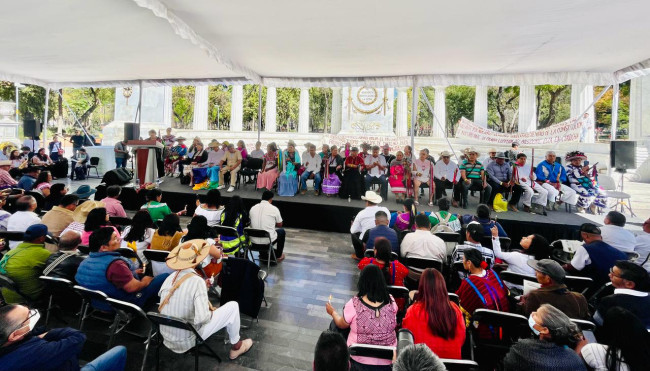 Respaldan 68 pueblos indígenas y afromexicanos Iniciativas de Reforma a la Constitución Mexicana presentadas por el presidente de la República.