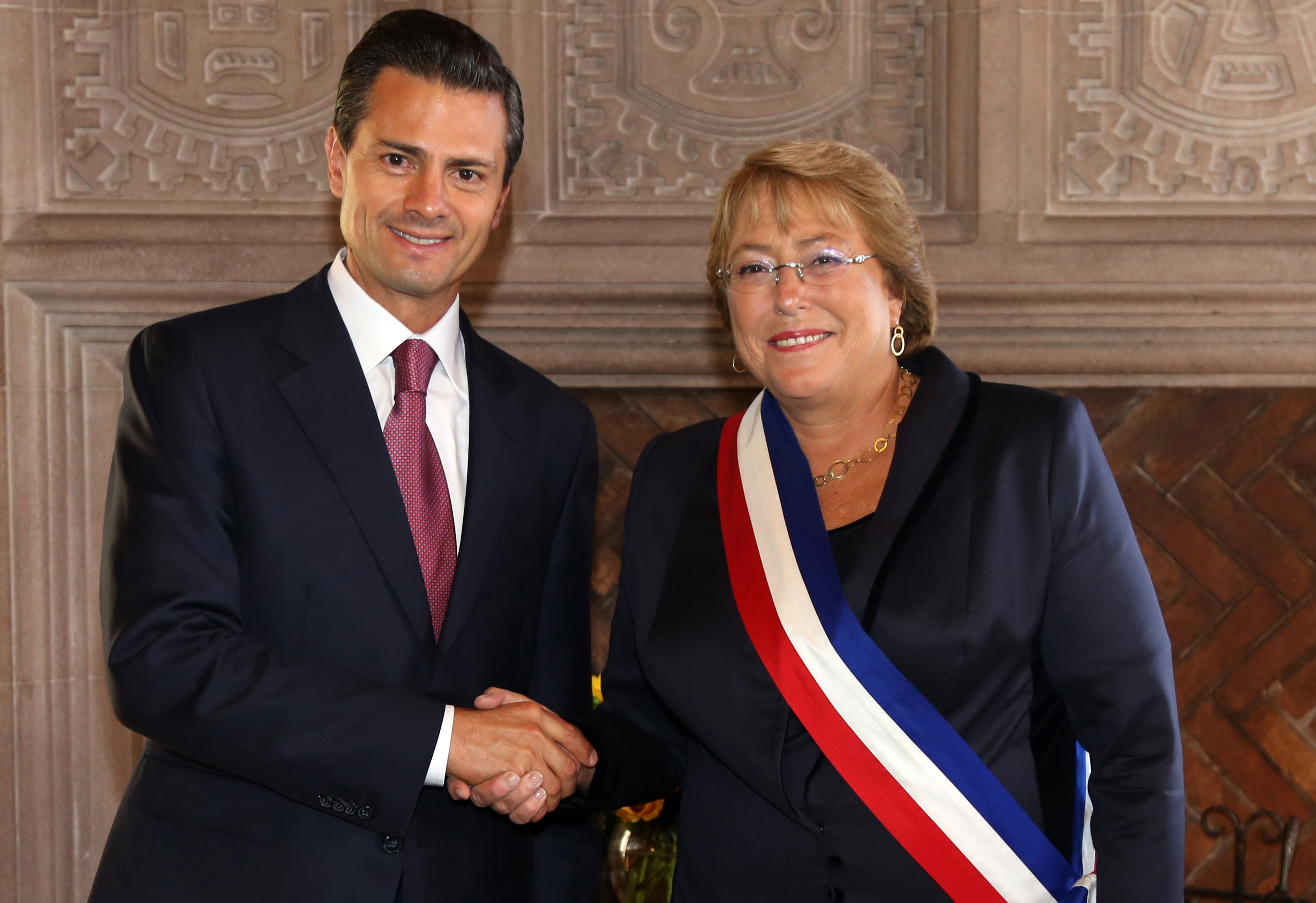 Presidente Enrique Peña Nieto y la Presidenta Michelle Bachelet.