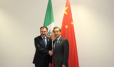 Canciller Luis Videgaray con el Ministro de Relaciones Exteriores chino, Wang Yi