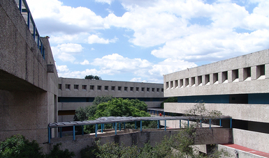 Vista del conjunto arquitectónico de la UPN Ajusco.