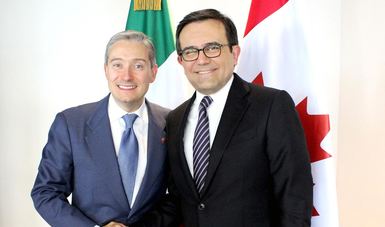 Se reúnen el Secretario de Economía de México y Ministro de Comercio Internacional de Canadá
