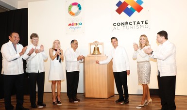 El Presidente Enrique Peña Nieto durante la inauguración de la Rueda de Negocios de Conéctate Al Turismo
