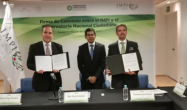 Firman Convenio de Colaboración el 
Instituto Mexicano de la Propiedad Industrial y el Observatorio Nacional Ciudadano