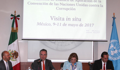 Ceremonia inaugural de la Visita in situ a México, como parte de Mecanismo de Examen de Aplicación de la Convención de las Naciones Unidas contra la Corrupción