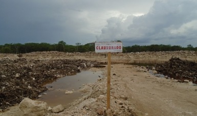 PROFEPA clausuró de manera total temporal el predio afectado y suspendió las obras y actividades de un banco de material pétreo, en municipio de Tetíz, Yucatán.