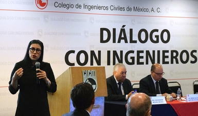 La subsecretaria de Hacienda y Crédito Público se reunió con el Colegio de Ingenieros Civiles de México