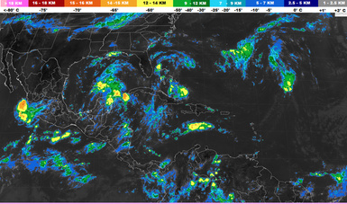 Para Oaxaca, Tabasco, Chiapas y Campeche hoy se pronostican tormentas intensas