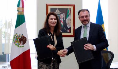 Firman el Canciller Videgaray y la ministra sueca Ann Linde “Hoja de Ruta” para fortalecer la relación México-Suecia