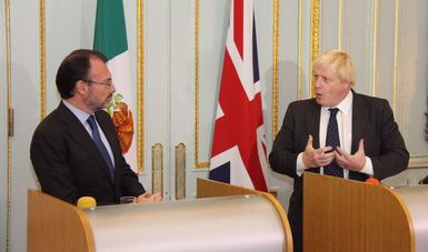 El Secretario de Relaciones Exteriores, Dr. Luis Videgaray Caso, y el Secretario de Estado para Asuntos Exteriores y de la Mancomunidad, Boris Johnson, sostuvieron el Mecanismo de Consultas Políticas entre México y Reino Unido el 19 de octubre de 2017. 