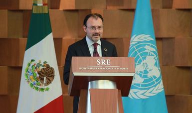 Mensaje del Canciller Luis Videgaray en el Acto conmemorativo del 72 Aniversario de las Naciones Unidas y de la presencia en México de diferentes Agencias del Sistema de las Naciones Unidas
