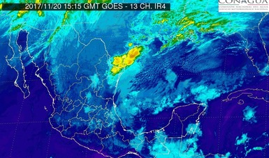 Se prevén tormentas fuertes en Tabasco, Chiapas y Yucatán.
