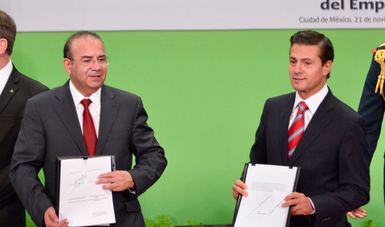 Firma de Convenio con el Presidente de México, Enrique Peña Nieto