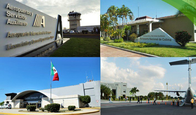 Fachada de los aeropuertos de Uruapan, Colima, Ciudad Obregón y Ciudad Victoria
