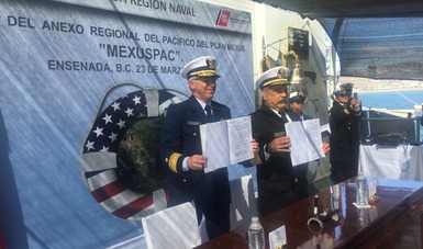 La Secretaría de Marina-Armada de México firma en conjunto con el Servicio de Guardacostas de los Estados Unidos Onceavo Distrito, el anexo MEXUSPAC