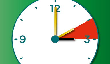 Infografía del Horario de Verano 2018 con un reloj indicador de tiempo para adelanto de una hora