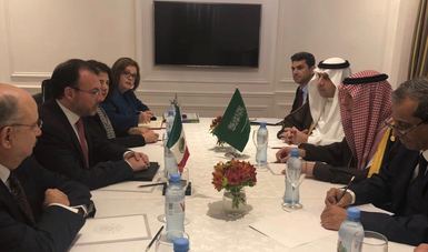 Canciller Videgaray con el Ministro de Asuntos Exteriores de Arabia Saudita, Adel Al Jubeir