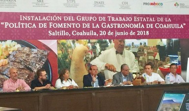 Salvador Sánchez Estrada, subsecretario de Calidad y regulación de la Sectur, con la representación del secretario de Turismo, encabezó la ceremonia de instalación del Grupo de Trabajo  “Política de Fomento de la Gastronomía” en Coahuila.
