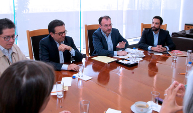 Secretarios de Relaciones Exteriores y Economía, Luis Videgaray e Ildefonso Guajardo en reunión con el equipo de transición