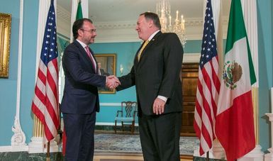 Canciller Luis Videgaray con el Secretario de Estado de EUA, Michael Pompeo