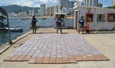 Secretaría de Marina-Armada de México asegura  cocaína en Costas de Guerrero