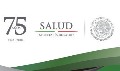 Logotipo de los 75 años de la Secretaría de Salud.