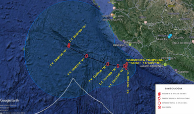 La Secretaría de Marina-Armada de México activa el Plan Marina en su fase de prevención en los estados de Colima, Jalisco y Michoacán por Tormenta Tropical “Tara”