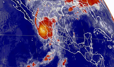 Imagen satelital con filtros infrarrojos sobre el territorio nacional.