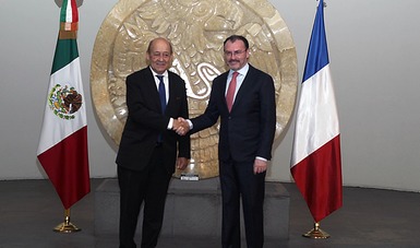 Visita a México del Ministro de Europa y Asuntos Exteriores de la República Francesa, Jean-Yves Le Drian